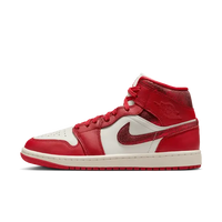 Air Jordan 1 Mid SE Red Cracked Leather - SnrKickz