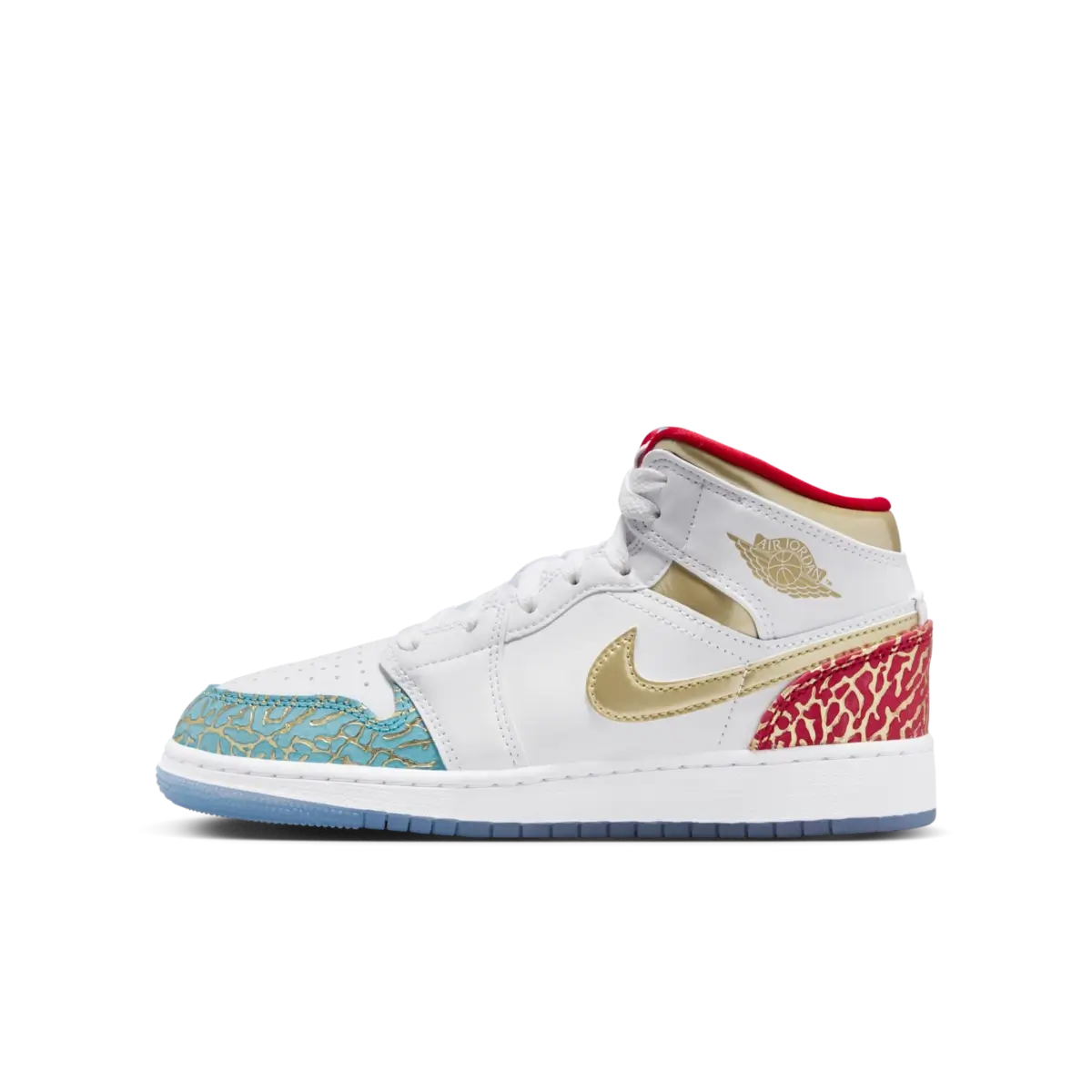 Air Jordan 1 Mid Sneaker School NC to Chicago (GS)