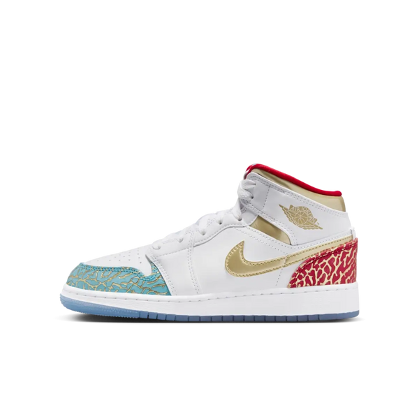 Air Jordan 1 Mid Sneaker School NC nach Chicago (GS)