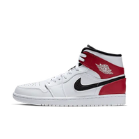 Air Jordan 1 Mid White Black Gym Red - SnrKickz