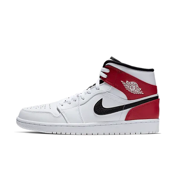 Air Jordan 1 Mid White Black Gym Red