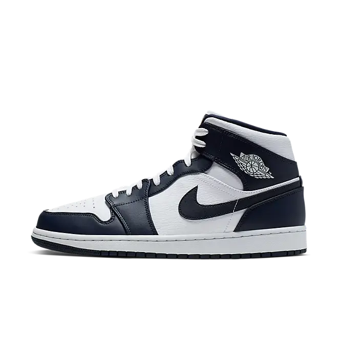 Air Jordan 1 Mid White Metallic Gold Obsidian - SnrKickz