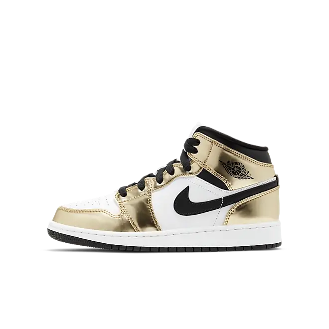 Air Jordan 1 Mid White Metallic Gold (GS)