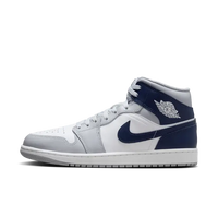 Air Jordan 1 Mid Wolf Grey & Midnight Navy - SnrKickz