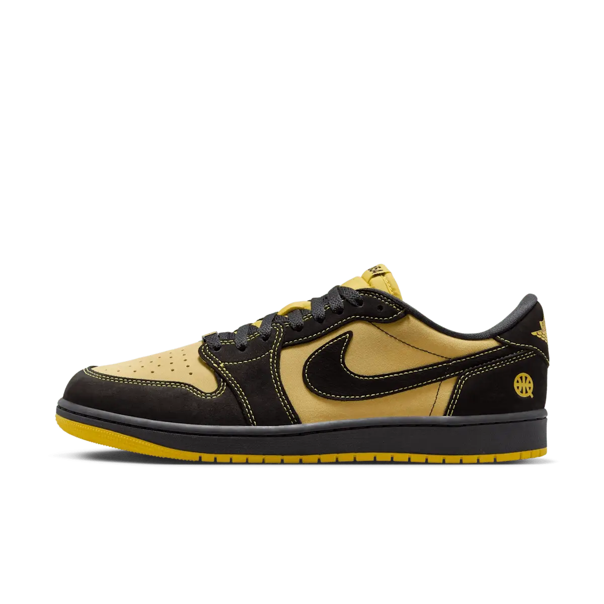 Air Jordan 1 Retro Low OG Quai 54 Schwarz Tour Gelb Rot