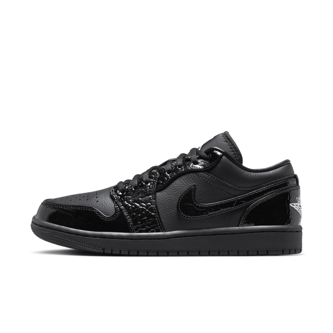 Air Jordan 1 Low SE Patent Elephant Black (Women's) (HJ7743-010) | Snrkickz