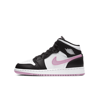 Air Jordan 1 Mid White Black Light Arctic Pink (GS)