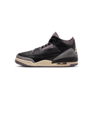 Air Jordan 3 Retro OG SP A Ma Maniére While You Were Sleeping FZ4811-001 zijaanzicht met zwart suède, elephant print en luxe Violet Ore accenten

