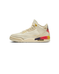 Air Jordan 3 Retro SP J Balvin Medellín Sunset FN0344-901 zijaanzicht met gradient sunset kleuren, premium leer en iconische elephant print

