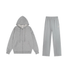 Alo Accolade Full Zip Hoodie Heather Grey Set