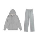 Alo Accolade Full Zip Hoodie Heather Grey Set 