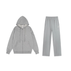 Alo Accolade Full Zip Hoodie Heather Grey Set