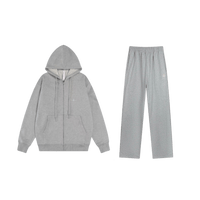 Alo Accolade Full Zip Hoodie Heather Grey Set 