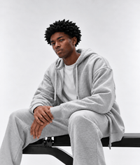 Alo Accolade Full Zip Hoodie Heather Grey Set 2