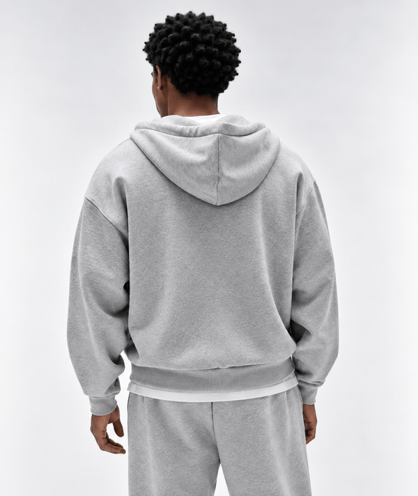 Alo Accolade Full Zip Hoodie Heather Grey Hoodie