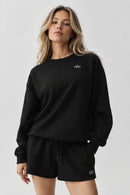 Alo Yoga Accolade Crew Neck Pullover Black3