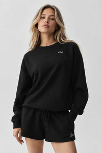Alo Yoga Accolade Crew Neck Pullover Black3