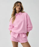 Alo Yoga Accolade Crew Neck Pullover Pink Marshmallow Snrkickz