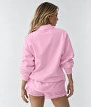 Alo Yoga Accolade Crew Neck Pullover Pink Marshmallow Snrkickz 2