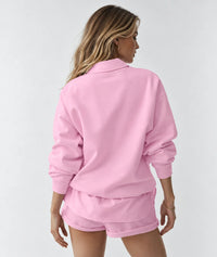 Alo Yoga Accolade Crew Neck Pullover Pink Marshmallow Snrkickz 2