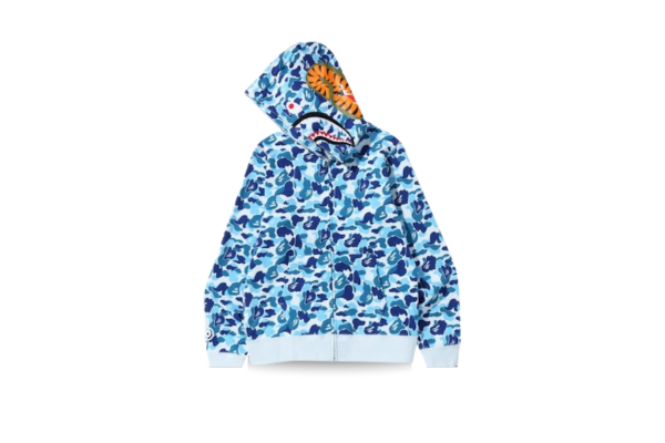 BAPE ABC Camo Shark Full Zip Hoodie Blue