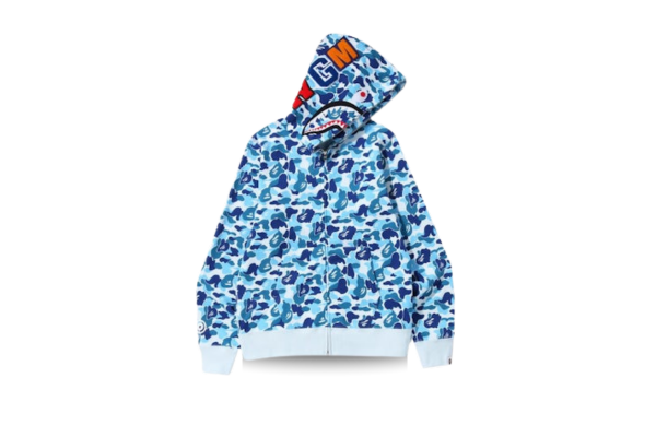 BAPE ABC Camo Shark Full Zip Hoodie Blue