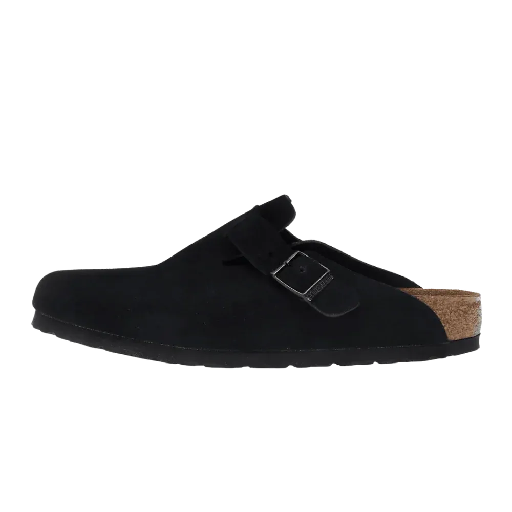 Birkenstock Boston Soft Footbed Suede Black (660471) | Snrkickz