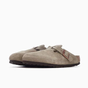 Birkenstock Boston Soft Footbed Suede Taupe