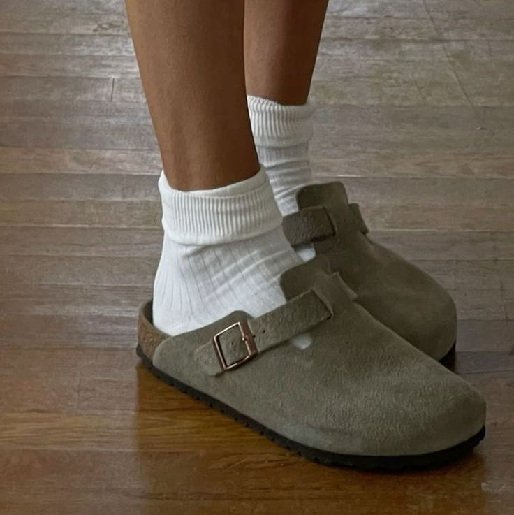 Birkenstock Boston Soft Footbed Suede Taupe (0560771) | Snrkickz 6