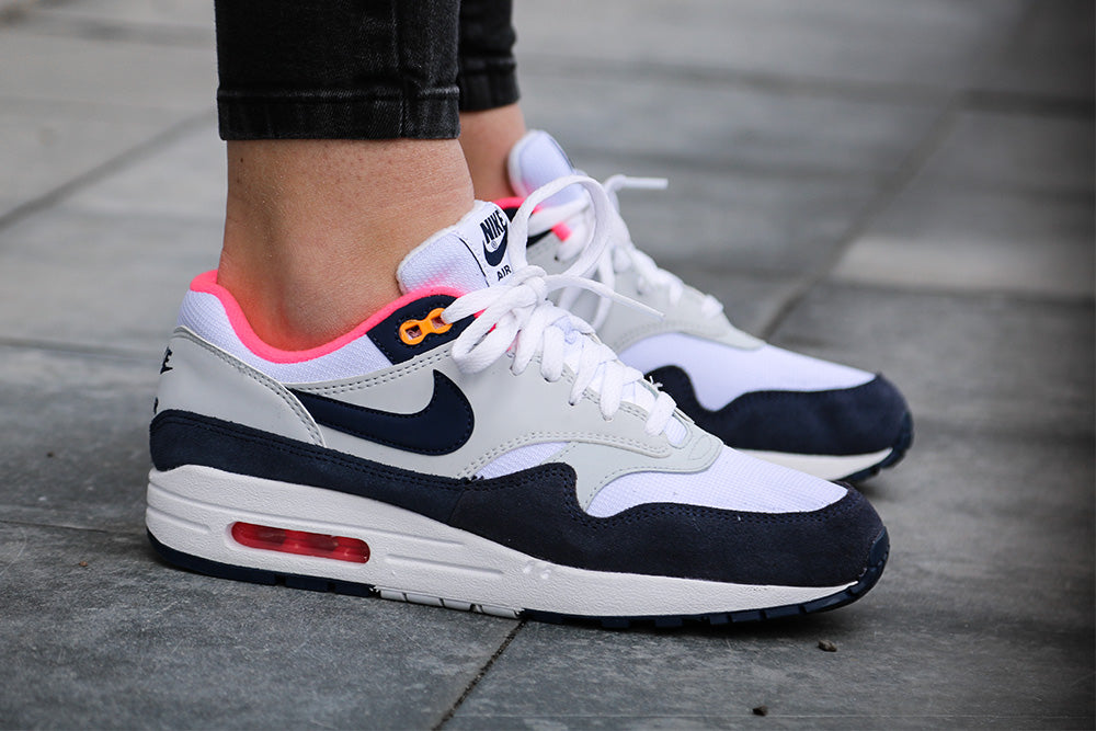 Air max 1 navy pink on sale