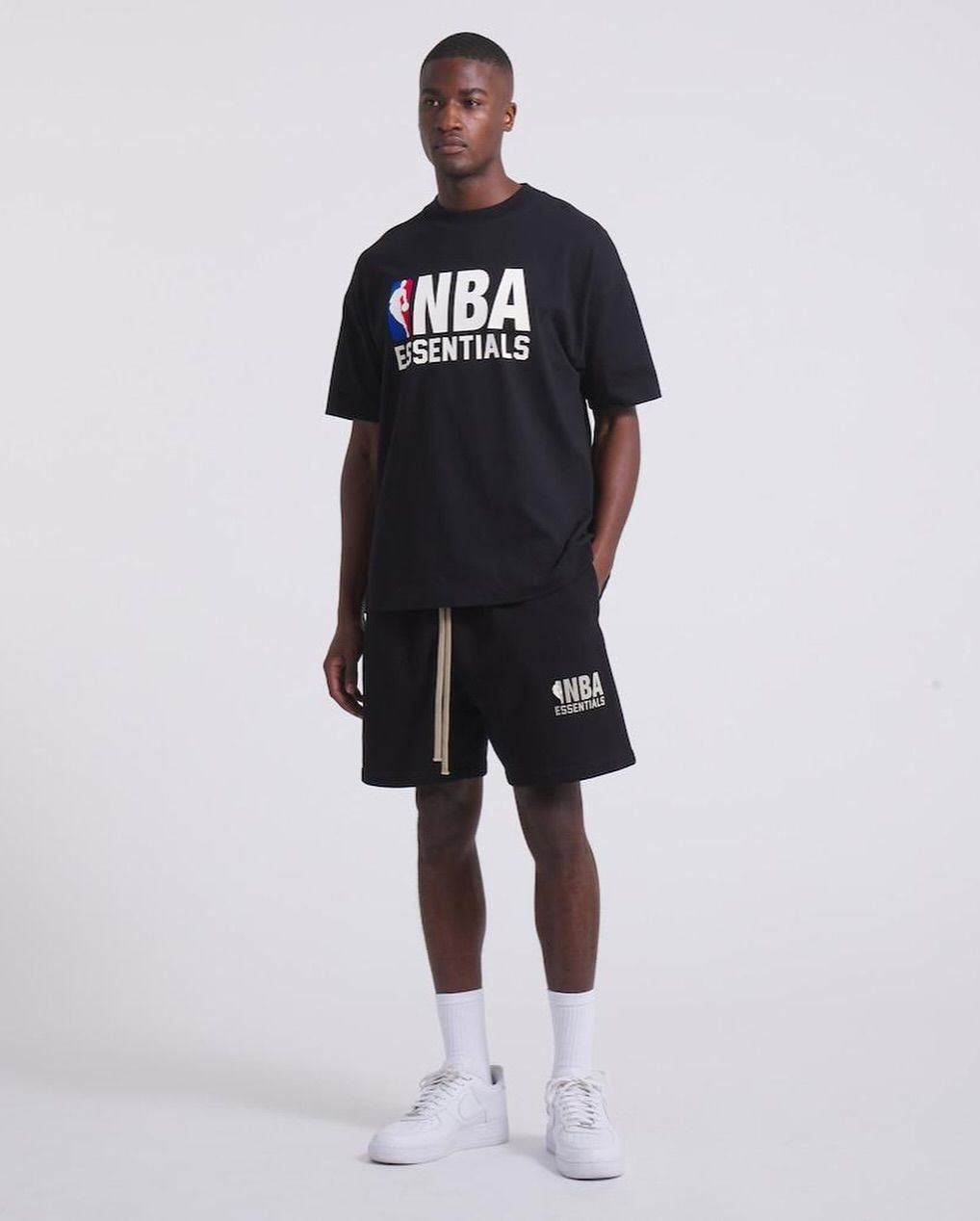 Fear of God Essentials NBA Schwarz Weiß Sommer Set