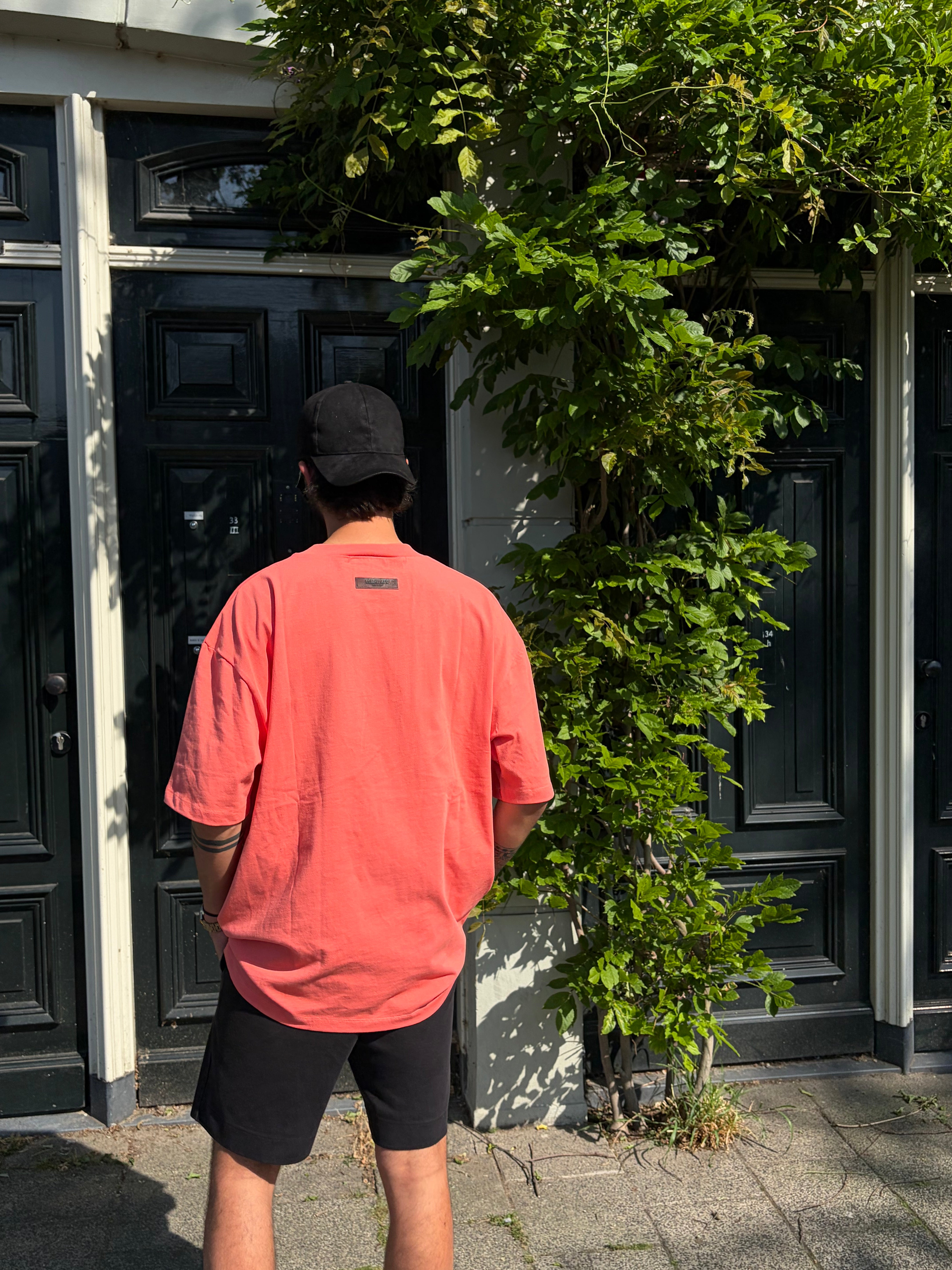Fear of God Essentials Coral Tshirt Snrkickz Model