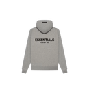 Fear of God Essentials Dark Oatmeal Hoodie – frontview render met subtiel Essentials-merklogo op donker havermoutkleurige stof