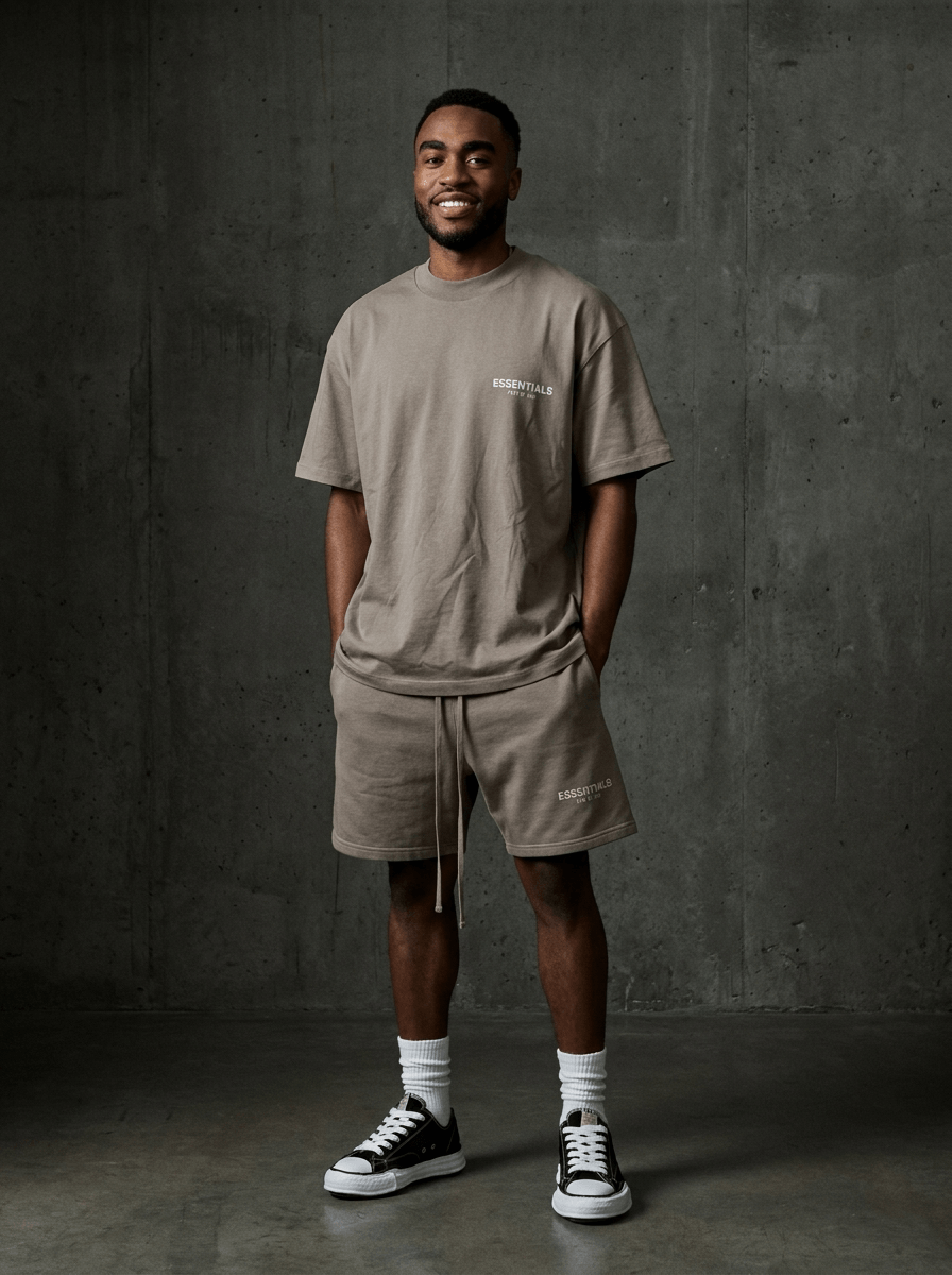 Fear of God Essentials Desert Taupe Sommer-Set