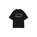 Fear of God Essentials FW24 Black Yellow T-shirt- Snrkickz