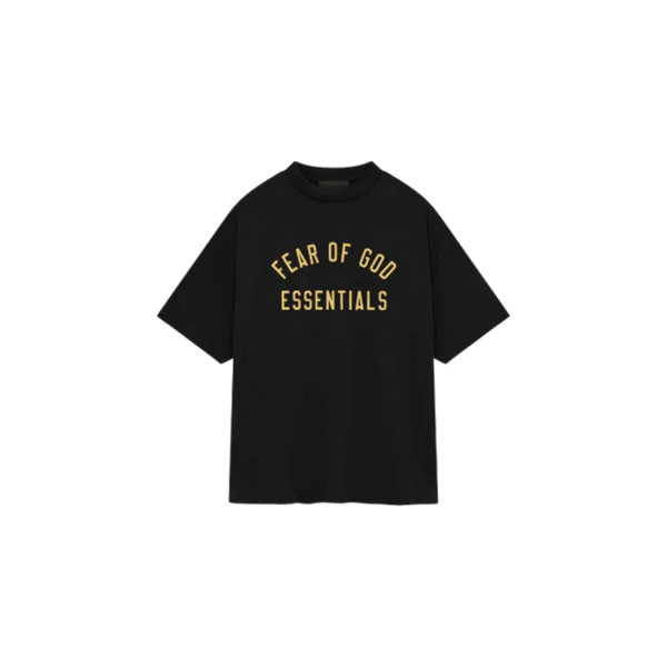 Fear of God Essentials FW24 Black Yellow T-shirt