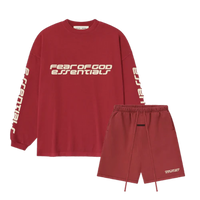 Fear of God Essentials FW25 90's Crimson Summer Set | Snrkickz