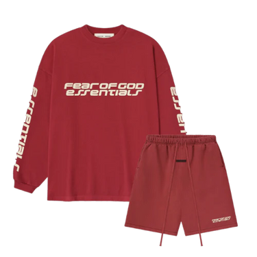 Fear of God Essentials FW25 90's Crimson Summer Set | Snrkickz