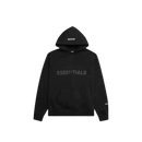 Fear of God Essentials Hoodie Black – vooraanzicht zwart oversized hoodie met subtiel Essentials-logo