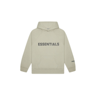 Fear of God Essentials Hoodie Moss – vooraanzicht mosgroene oversized hoodie met subtiel Essentials-logo