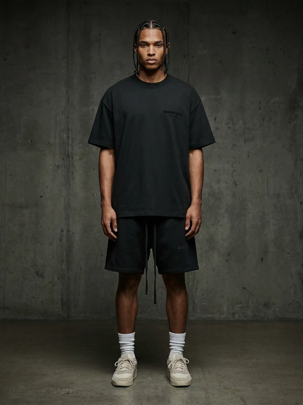 Fear of God Essentials Limo Black Summer Set