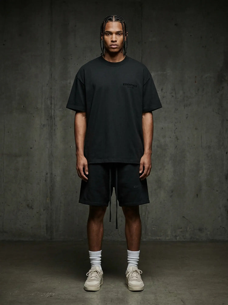 Fear of God Essentials Limo Black Summer Set