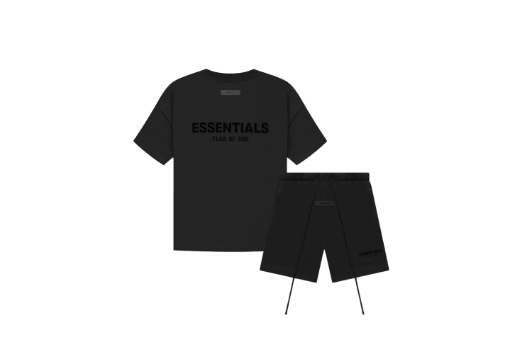 Fear of God Essentials Limo Black Summer Set SNrkickz SUmmer collection