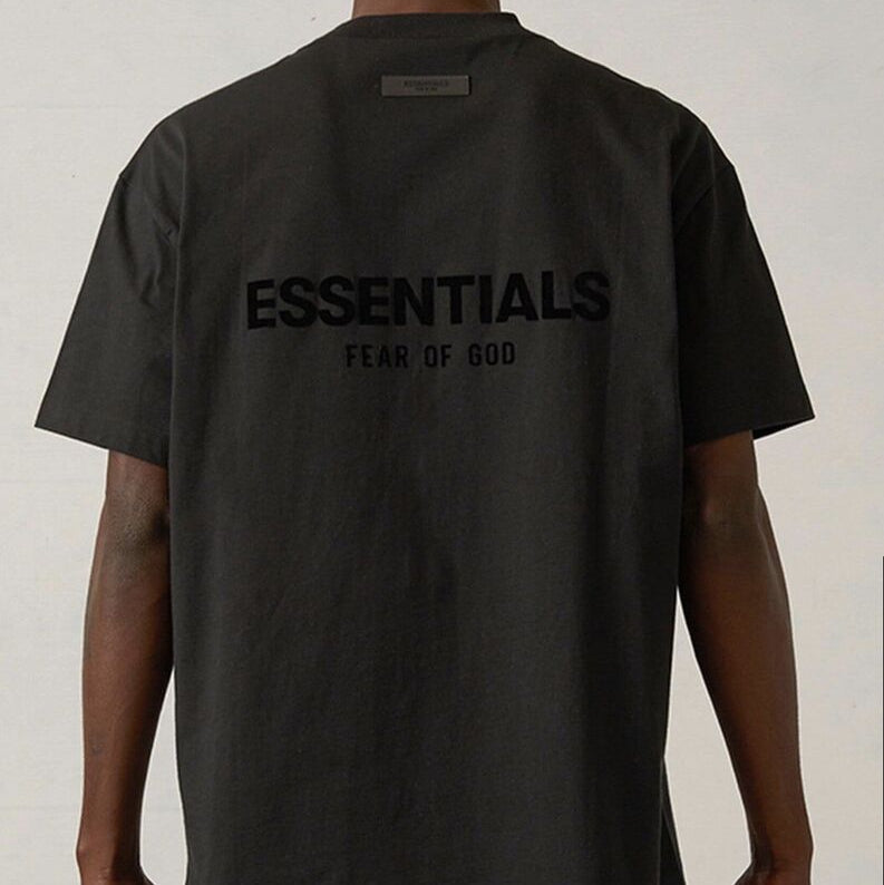 Fear of God Essentials Limo Black T-Shirt Back Print | Gratis Verzending