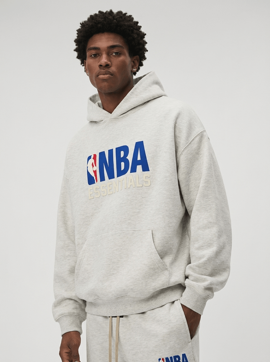 Fear of God Essentials NBA Hoodie Light Heather | Gratis Verzending Snrkickz