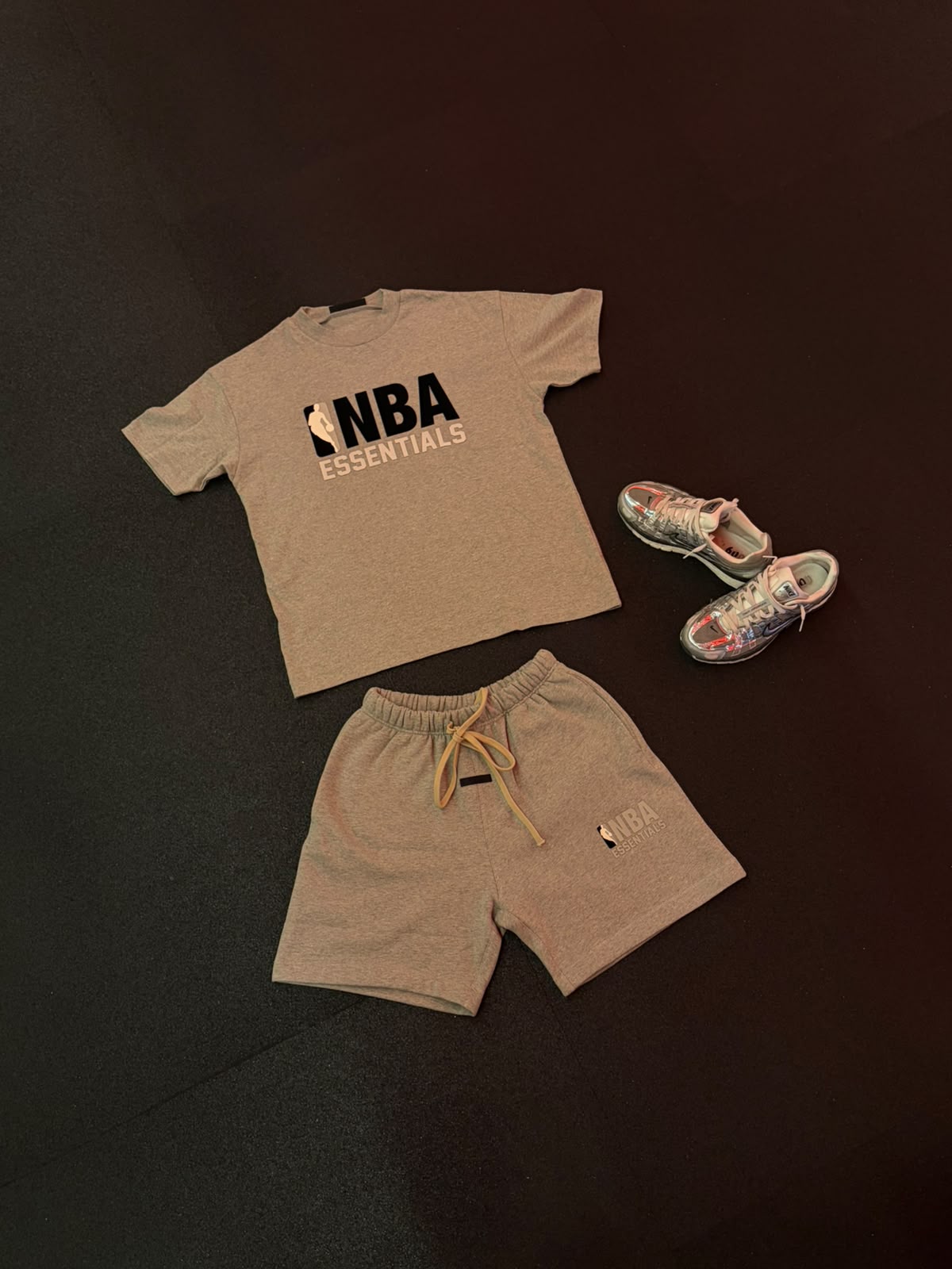 Fear of God Essentials NBA Warm Heather Summer Set | Snrkickz 
