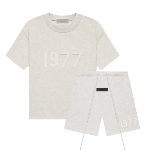 Fear of God Essentials 1977 Light Oatmeal Summer Set | Snrkickz