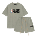 Fear of God Essentials NBA Paris Warm Heather Summer Set | Snrkickz