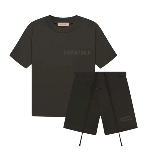 Fear of God Essentials Off Black Summer Set | Snrkickz