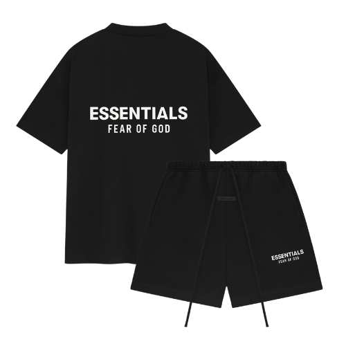 Fear of God Essentials SS25 Jet Black Summer Set | Snrkickz